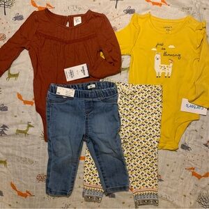 NWT fall toddler outfits, Carter's + Osh Kosh